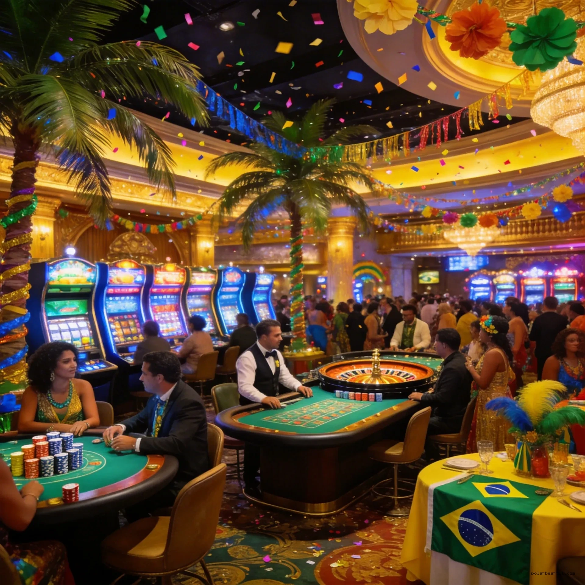 Imagem promocional do cassino online da Polarbearty mostrando jogos ao vivo